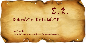 Dobrán Kristóf névjegykártya